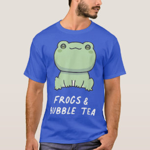 Frogs & Bubble Tea Kawaii Anime Aesthetic Ambhibia T-Shirt