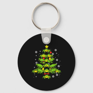 Frogs Christmas Tree Animal Xmas Women Men Kids Key Ring