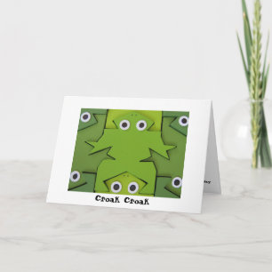 Frogs, Croak Croak Birthday card