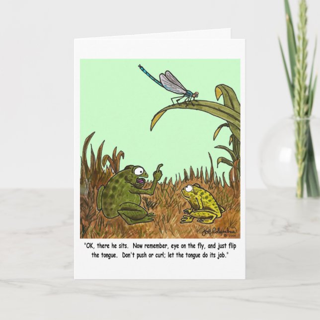 FROGS & DRAGONFLY  card (Front)