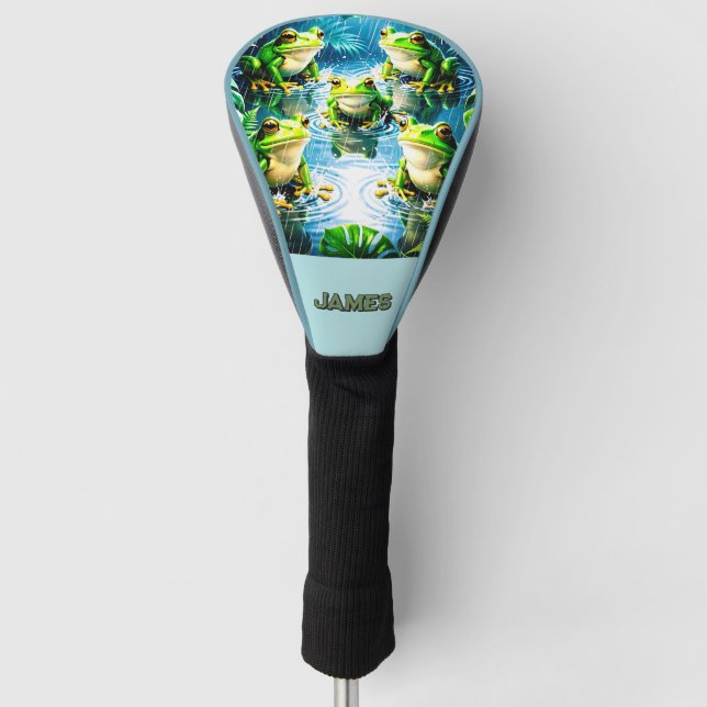 Frogs Driver Golf Head Cover (Front)