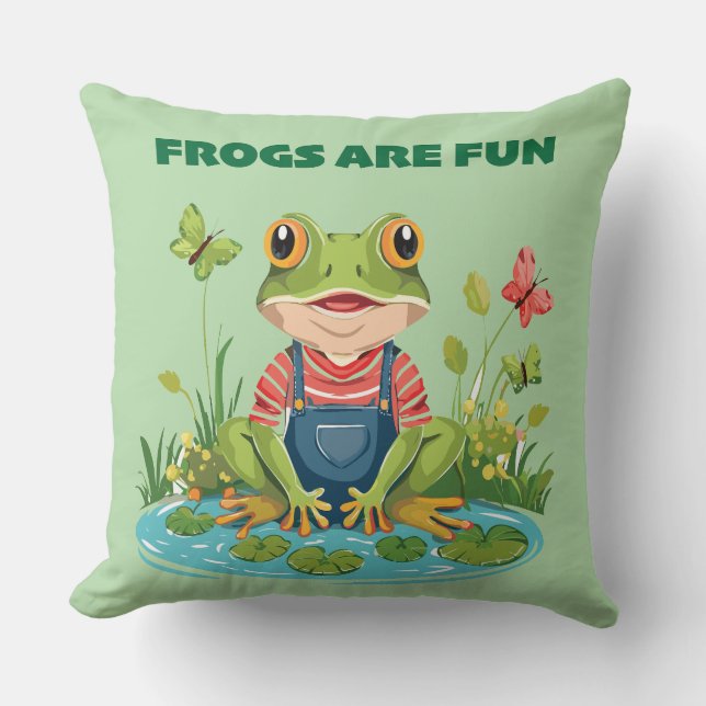 frogs fun cushion (Front)
