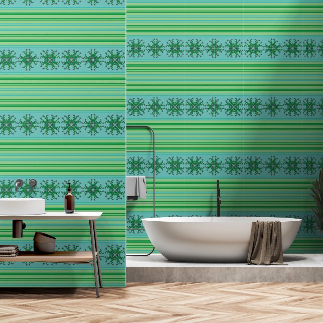 Frogs having fun childrens bathroom wallpaper (Bathroom)
