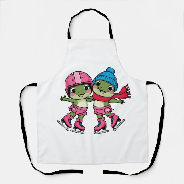 Frogs Ice Skating Apron (Front)