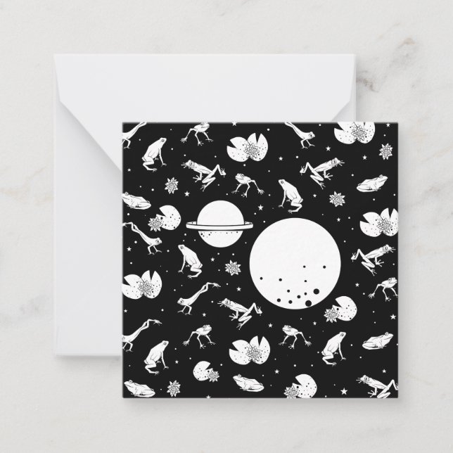 Frogs in space card (Front)