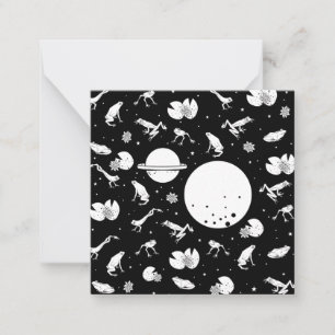Frogs in space card