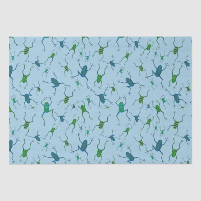 Frogs Jumping for Joy  Tissue Paper (Front)