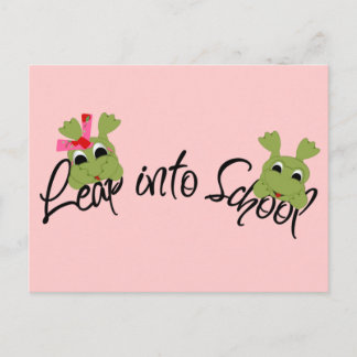 Frogs Leap Into School Postcard