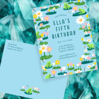 Frogs & Lily Pads CUSTOM BIRTHDAY PARTY Invitation