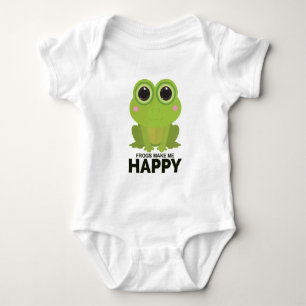 Frogs Make Me Happy Baby Bodysuit
