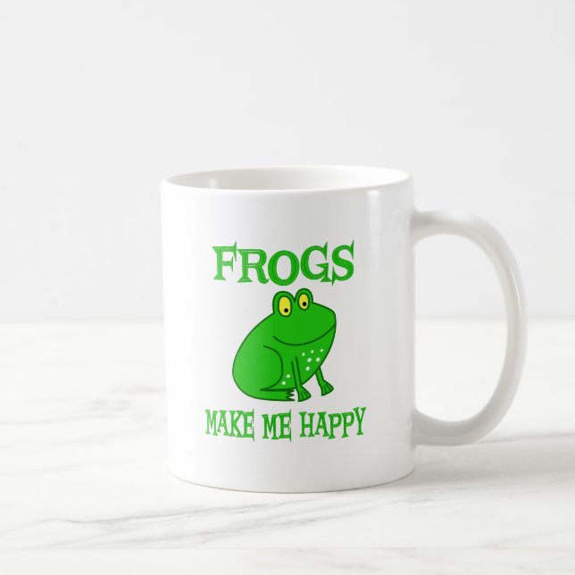 Frogs Make Me Happy Coffee Mug (Right)