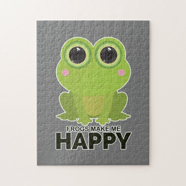 Frogs Make Me Happy Jigsaw Puzzle (Vertical)
