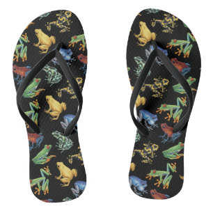 Frogs on black thongs
