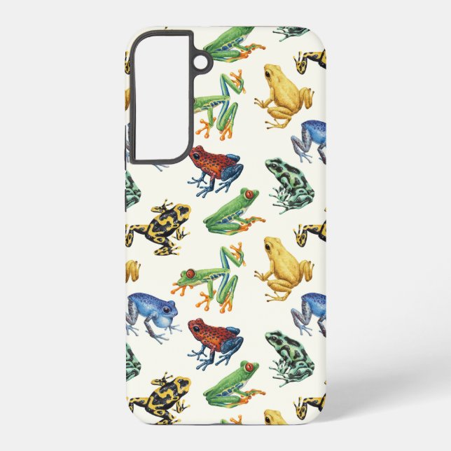 Frogs on natural white samsung galaxy s22+ case (Back)