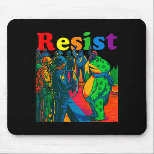 Frogs Resist Portland Frog Protest Vintage Activis Mouse Pad