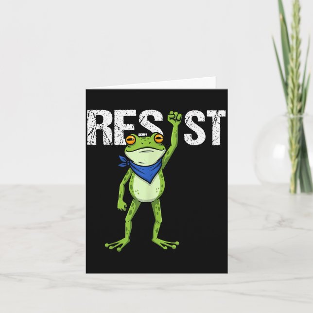 Frogs Resist - Rtland Frog Protest Funny  Card (Front)