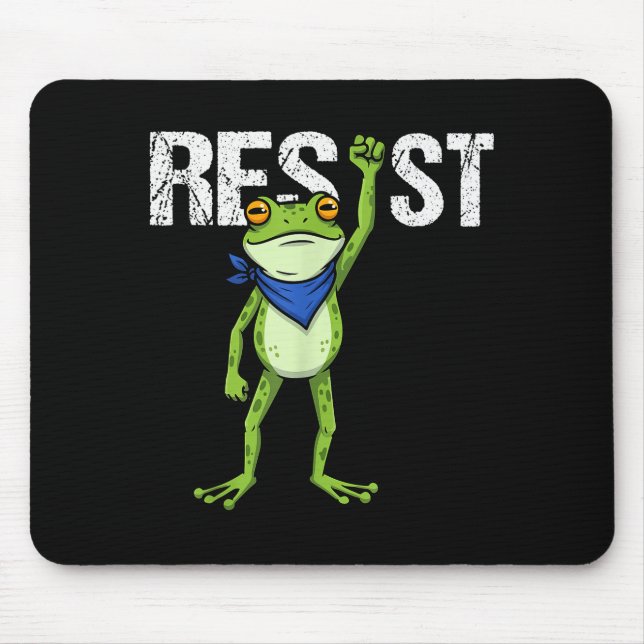 Frogs Resist - Rtland Frog Protest Funny  Mouse Pad (Front)