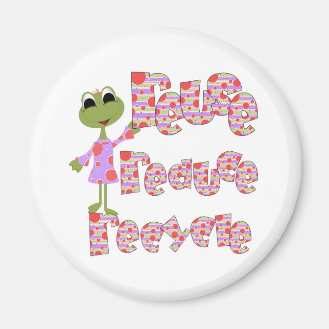 Frogs Reuse Reduce Recycle Magnet (Front)