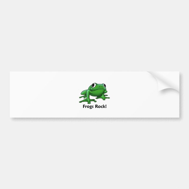 Frogs Rock! Bumper Sticker (Front)