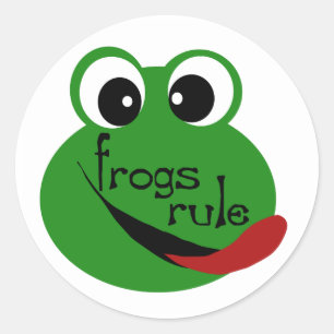 Frogs Rule  Classic Round Sticker
