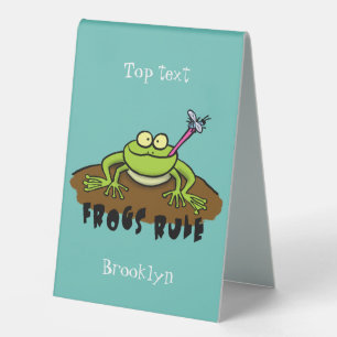 Frogs rule funny green frog cartoon