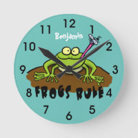 Frogs rule funny green frog cartoon