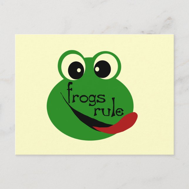 Frogs Rule T-shirts and Gifts Postcard (Front)