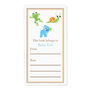 Frogs, Sails and Puppy Dog Tails   Bookplate