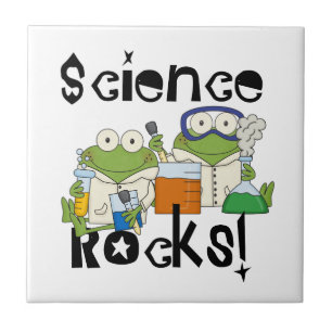 Frogs Science Rocks Ceramic Tile