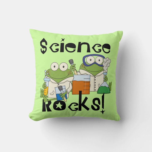 Frogs Science Rocks Cushion (Front)