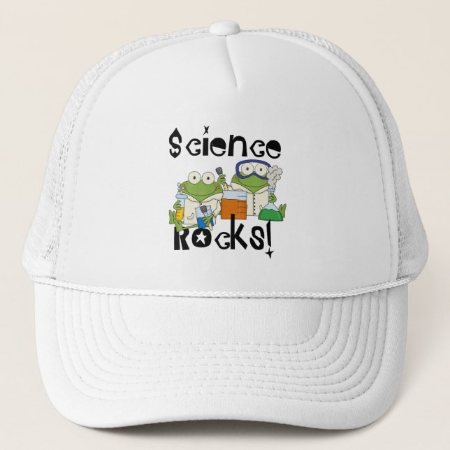 Frogs Science Rocks Trucker Hat (Front)