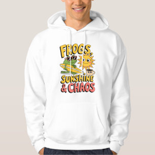 Frogs, Sunshine & Chaos - Fun Summer Men's Hoodie