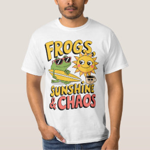 Frogs, Sunshine & Chaos - Fun Summer Men's T-Shirt