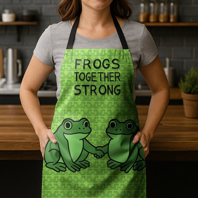 Frogs Together Strong Portland Frog Protest Apron (Creator Uploaded)