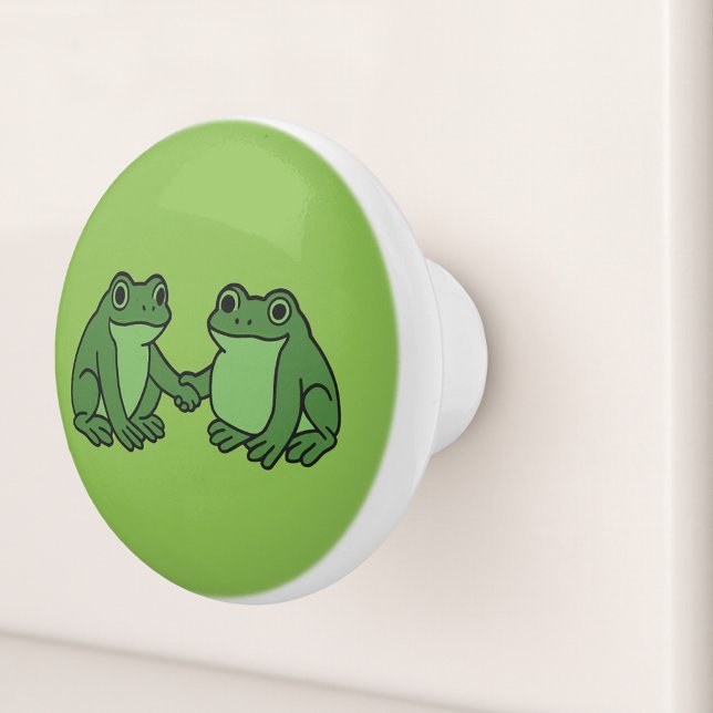 Frogs Together Strong Portland Frog Protest Ceramic Knob (Creator Uploaded)