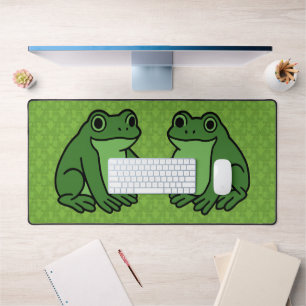 Frogs Together Strong Portland Frog Protest Desk Mat
