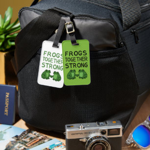 Frogs Together Strong Portland Frog Protest Luggage Tag