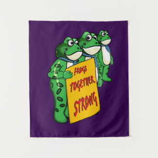 Frogs Together Strong Tapestry