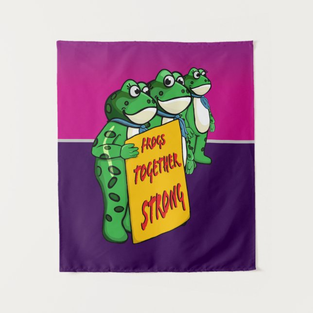 Frogs Together Strong  Tapestry (Front)