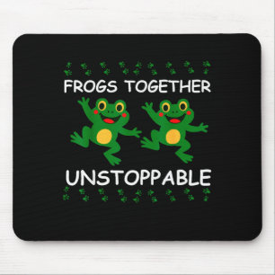 Frogs Together Unstoppable Funny Animal Lovers Des Mouse Pad
