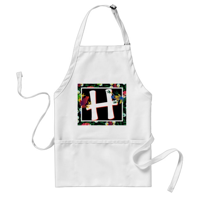 Frogs Tropical Rainforest Monogram Standard Apron (Front)