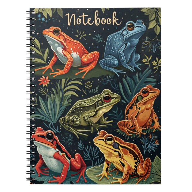 Frogs Vintage  Notebook (Front)