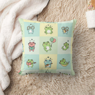Frogs with Tiny Hobbies Cushion