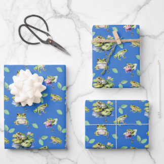 Frogs  wrapping paper sheet