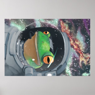 Frogstronaut Poster