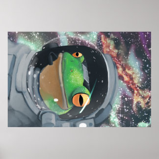 Frogstronaut Poster
