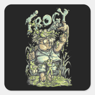 Frogy Square Sticker