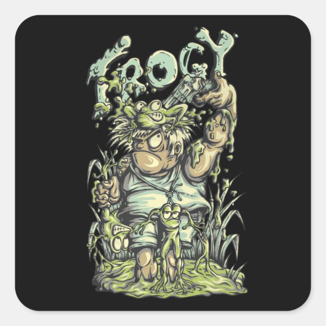 Frogy Square Sticker (Front)