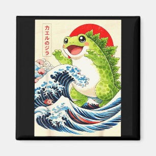 Frogzilla Frog Japanese Art Funny Anime For Men Wo Magnet