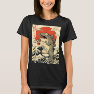 Frogzilla Japanese Art Funny Frog Meme Men Women T-Shirt
